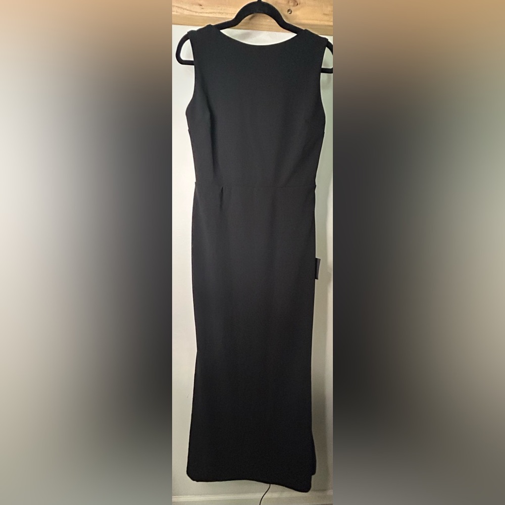 NWT Lulu's Classic Black Dress With Open Back and Bow Detail